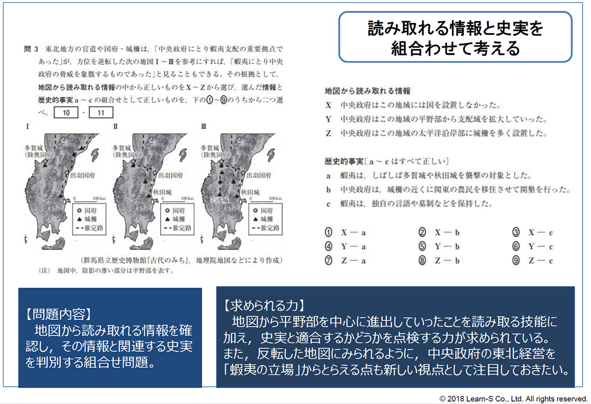 「日本史B」大学入学共通テスト 試行調査 出題内容の分析